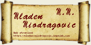 Mladen Miodragović vizit kartica